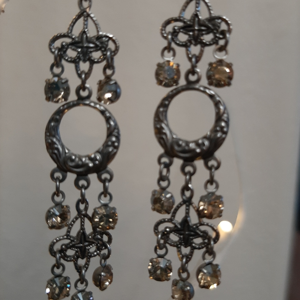 Earrings Dangle with Gemstones